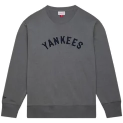 Apparel Mitchell & Ness Hoodies & Sweatshirts-Snow Washed Fleece Crew New York Yankees