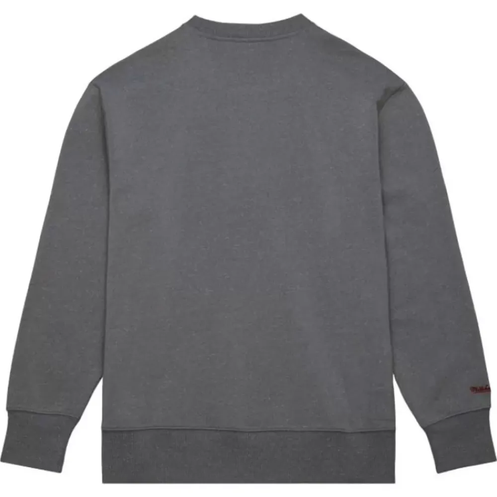 Apparel Mitchell & Ness Hoodies & Sweatshirts-Snow Washed Fleece Crew Philadelphia Phillies