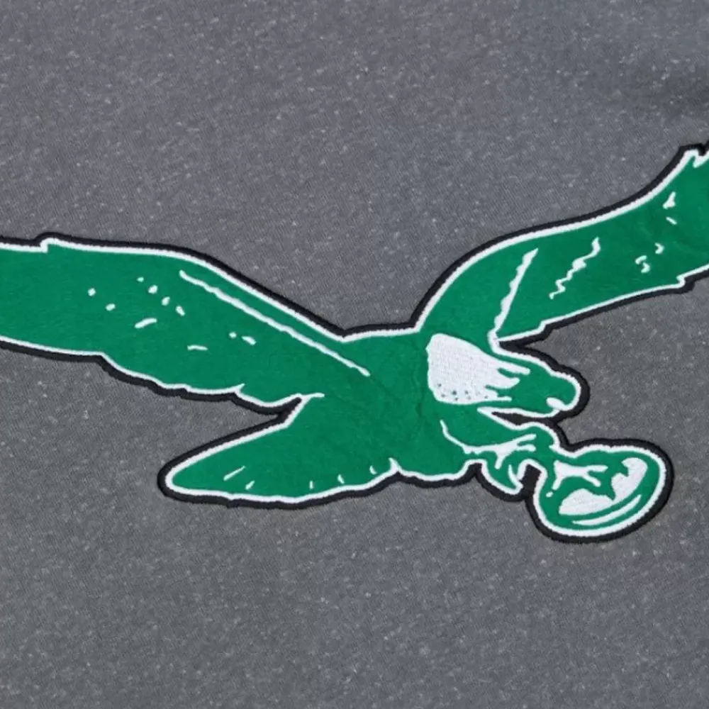 Apparel Mitchell & Ness Hoodies & Sweatshirts-Snow Washed Fleece Crew Philadelphia Eagles