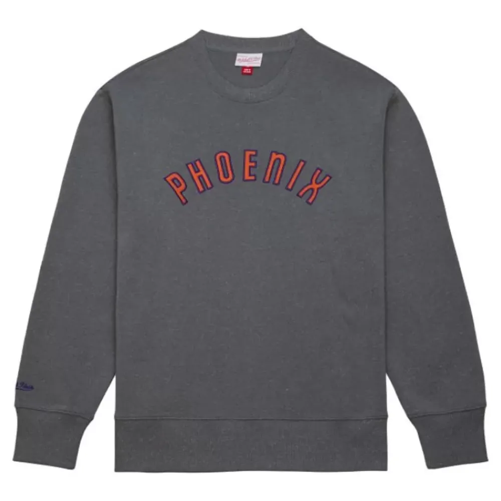 Apparel Mitchell & Ness Hoodies & Sweatshirts-Snow Washed Fleece Crew Phoenix Suns