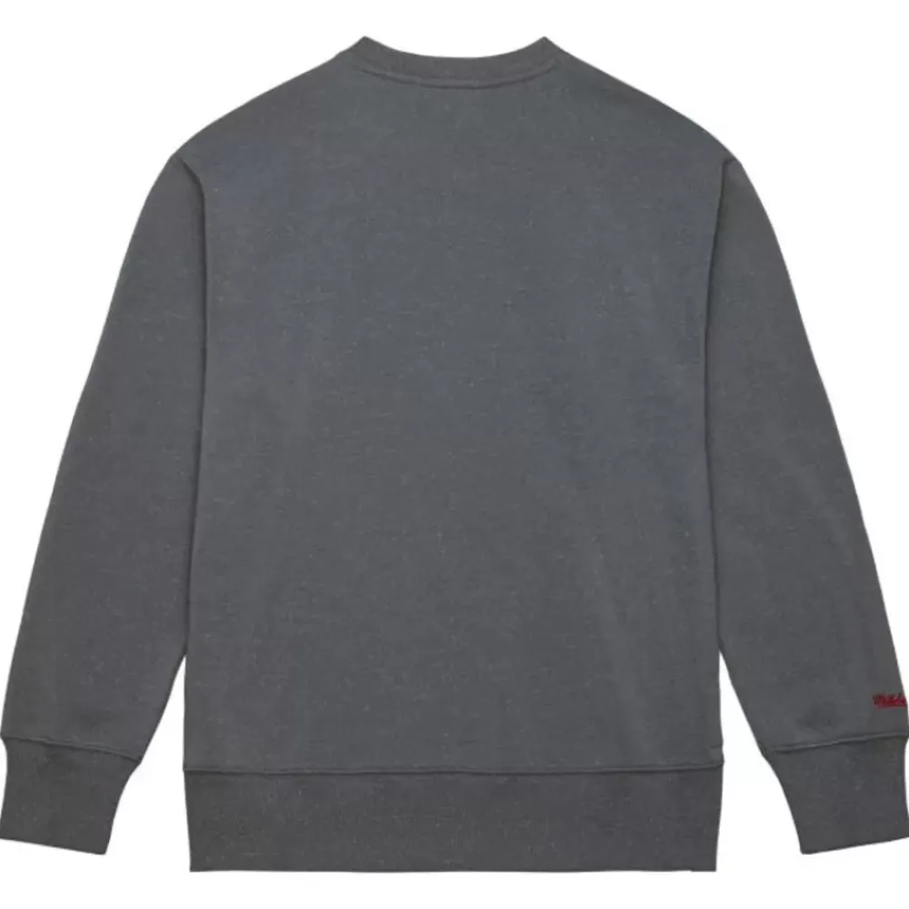 Apparel Mitchell & Ness Hoodies & Sweatshirts-Snow Washed Fleece Crew Philadelphia 76Ers