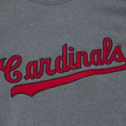 Apparel Mitchell & Ness Hoodies & Sweatshirts-Snow Washed Fleece Crew St. Louis Cardinals