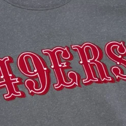 Apparel Mitchell & Ness Hoodies & Sweatshirts-Snow Washed Fleece Crew San Francisco 49Ers