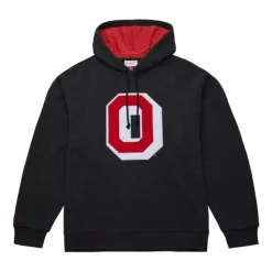 Apparel Mitchell & Ness Hoodies & Sweatshirts-Snow Washed Fleece Hoodie Current Logo Ohio State
