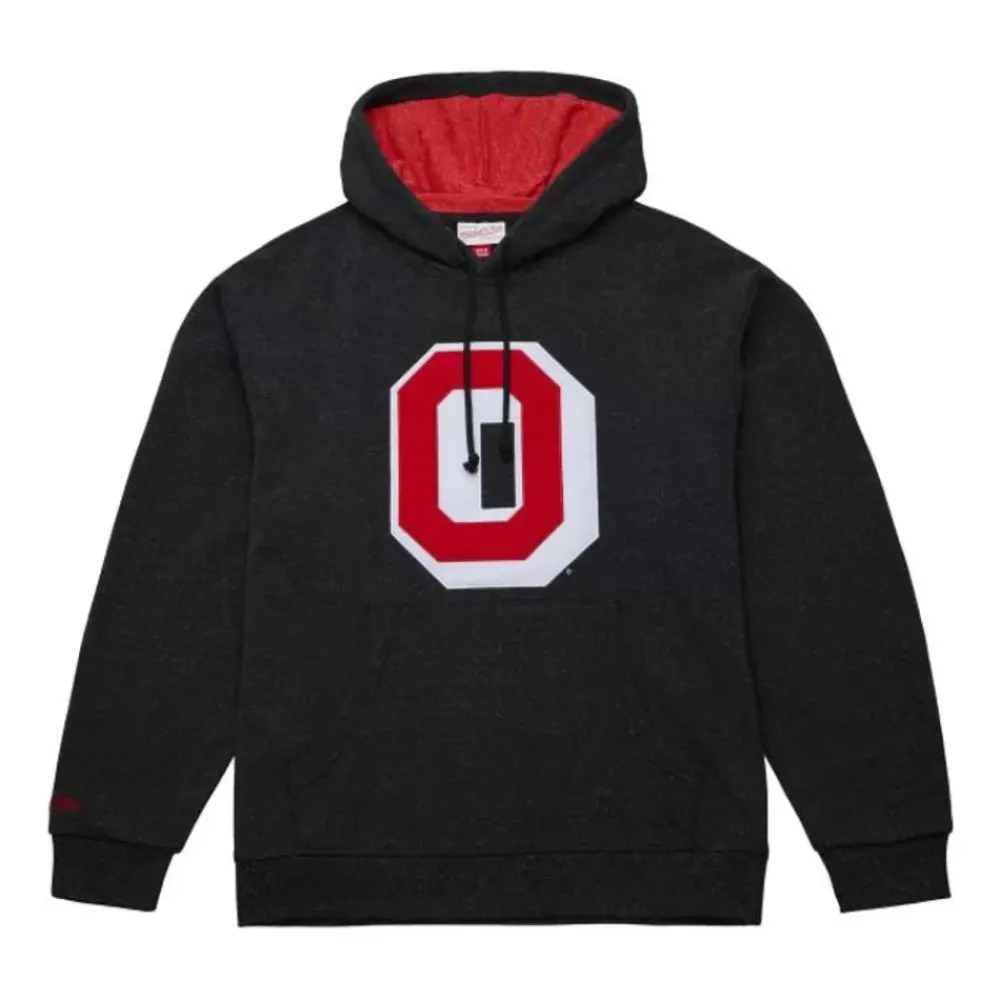 Apparel Mitchell & Ness Hoodies & Sweatshirts-Snow Washed Fleece Hoodie Current Logo Ohio State