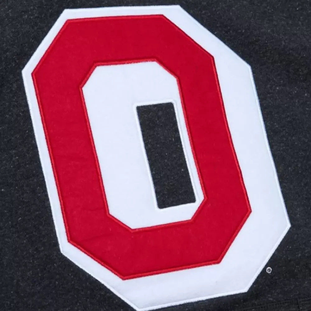 Apparel Mitchell & Ness Hoodies & Sweatshirts-Snow Washed Fleece Hoodie Current Logo Ohio State