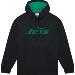Apparel Mitchell & Ness Hoodies & Sweatshirts-Snow Washed Fleece Hoodie New York Jets