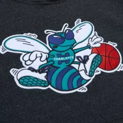 Apparel Mitchell & Ness Hoodies & Sweatshirts-Snow Washed Fleece Hoodie Charlotte Hornets