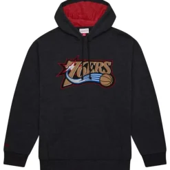 Apparel Mitchell & Ness Hoodies & Sweatshirts-Snow Washed Fleece Hoodie Philadelphia 76Ers