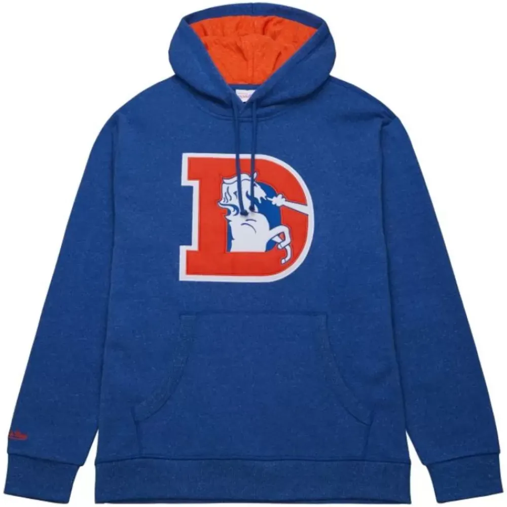 Apparel Mitchell & Ness Hoodies & Sweatshirts-Snow Washed Fleece Hoodie Denver Broncos
