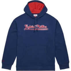 Apparel Mitchell & Ness Hoodies & Sweatshirts-Snow Washed Fleece Hoodie Vintage Logo Philadelphia Phillies