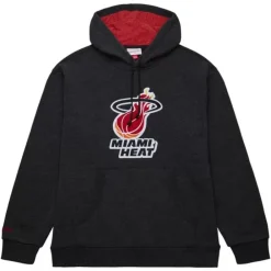 Apparel Mitchell & Ness Hoodies & Sweatshirts-Snow Washed Fleece Hoodie Miami Heat