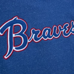 Apparel Mitchell & Ness Hoodies & Sweatshirts-Snow Washed Fleece Hoodie Atlanta Braves