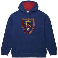 Apparel Mitchell & Ness Hoodies & Sweatshirts-Snow Washed Fleece Hoodie Current Logo Real Salt Lake