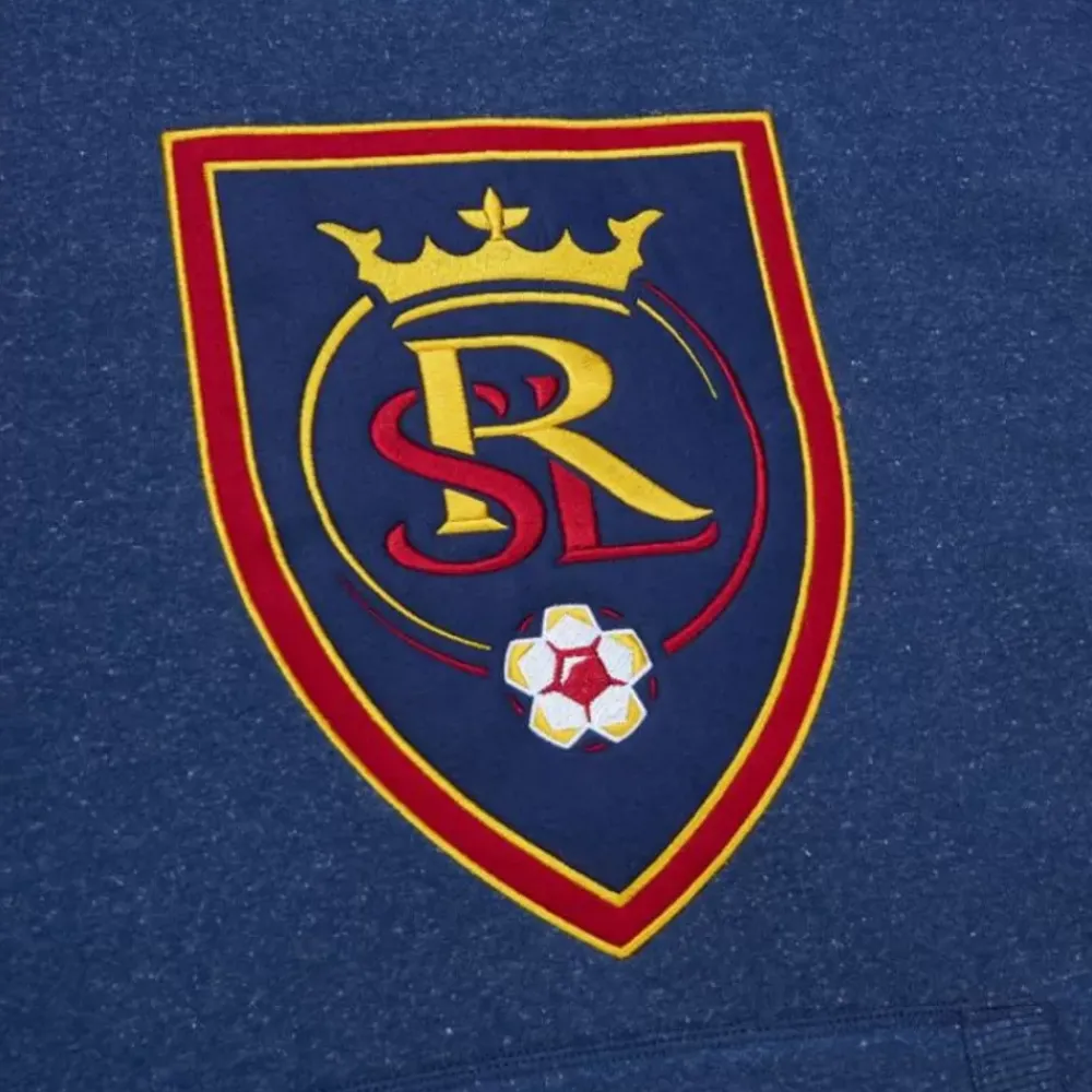 Apparel Mitchell & Ness Hoodies & Sweatshirts-Snow Washed Fleece Hoodie Current Logo Real Salt Lake