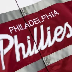 Apparel Mitchell & Ness Jackets & Outerwear-Special Script Heavyweight Satin Jacket Philadelphia Phillies
