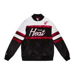 Apparel Mitchell & Ness Jackets & Outerwear-Special Script Heavyweight Satin Jacket Miami Heat