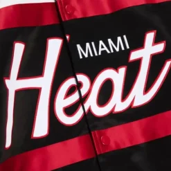 Apparel Mitchell & Ness Jackets & Outerwear-Special Script Heavyweight Satin Jacket Miami Heat