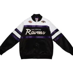 Apparel Mitchell & Ness Jackets & Outerwear-Special Script Heavyweight Satin Jacket Baltimore Ravens