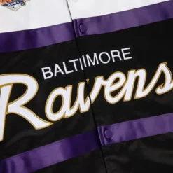 Apparel Mitchell & Ness Jackets & Outerwear-Special Script Heavyweight Satin Jacket Baltimore Ravens