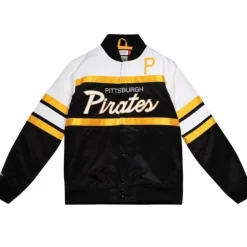 Apparel Mitchell & Ness Jackets & Outerwear-Special Script Heavyweight Satin Jacket Pittsburgh Pirates