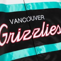 Apparel Mitchell & Ness Jackets & Outerwear-Special Script Heavyweight Satin Jacket Vancouver Grizzlies