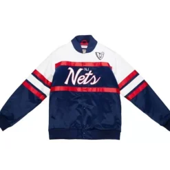 Apparel Mitchell & Ness Jackets & Outerwear-Special Script Heavyweight Satin Jacket New Jersey Nets