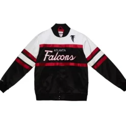 Apparel Mitchell & Ness Jackets & Outerwear-Special Script Heavyweight Satin Jacket Atlanta Falcons