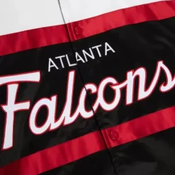 Apparel Mitchell & Ness Jackets & Outerwear-Special Script Heavyweight Satin Jacket Atlanta Falcons