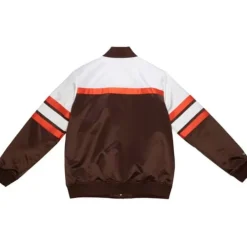 Apparel Mitchell & Ness Jackets & Outerwear-Special Script Heavyweight Satin Jacket Cleveland Browns