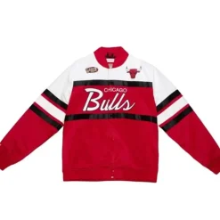 Apparel Mitchell & Ness Jackets & Outerwear-Special Script Heavyweight Satin Jacket Chicago Bulls