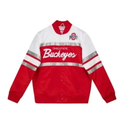 Apparel Mitchell & Ness Jackets & Outerwear-Special Script Heavyweight Satin Jacket Ohio State