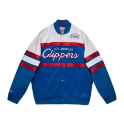 Apparel Mitchell & Ness Jackets & Outerwear-Special Script Heavyweight Satin Jacket Los Angeles Clippers