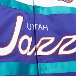 Apparel Mitchell & Ness Jackets & Outerwear-Special Script Heavyweight Satin Jacket Utah Jazz