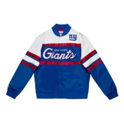 Apparel Mitchell & Ness Jackets & Outerwear-Special Script Heavyweight Satin Jacket New York Giants