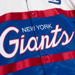 Apparel Mitchell & Ness Jackets & Outerwear-Special Script Heavyweight Satin Jacket New York Giants