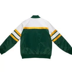 Apparel Mitchell & Ness Jackets & Outerwear-Special Script Heavyweight Satin Jacket Green Bay Packers
