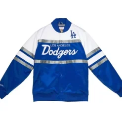 Apparel Mitchell & Ness Jackets & Outerwear-Special Script Heavyweight Satin Jacket Los Angeles Dodgers