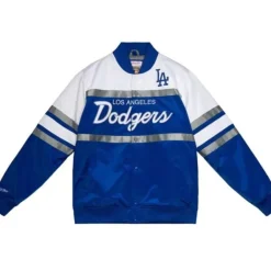 Apparel Mitchell & Ness Jackets & Outerwear-Special Script Heavyweight Satin Jacket Los Angeles Dodgers