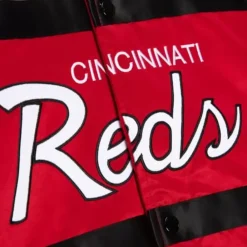 Apparel Mitchell & Ness Jackets & Outerwear-Special Script Heavyweight Satin Jacket Cincinnati Reds