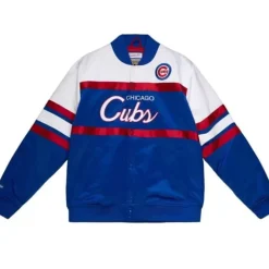 Apparel Mitchell & Ness Jackets & Outerwear-Special Script Heavyweight Satin Jacket Chicago Cubs