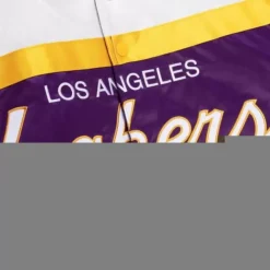Apparel Mitchell & Ness Jackets & Outerwear-Special Script Heavyweight Satin Jacket Los Angeles Lakers