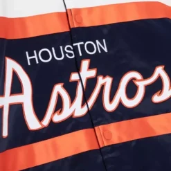 Apparel Mitchell & Ness Jackets & Outerwear-Special Script Heavyweight Satin Jacket Houston Astros