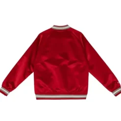 Apparel Mitchell & Ness Jackets & Outerwear-Special Script Light Weight Satin Jacket Detroit Red Wings