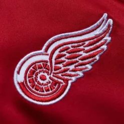 Apparel Mitchell & Ness Jackets & Outerwear-Special Script Light Weight Satin Jacket Detroit Red Wings