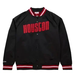 Apparel Mitchell & Ness Jackets & Outerwear-Special Script Lightweight Satin Jacket Houston Rockets