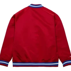 Apparel Mitchell & Ness Jackets & Outerwear-Special Script Lightweight Satin Jacket Philadelphia 76Ers