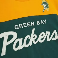Apparel Mitchell & Ness T-Shirts & Tops-Special Script Long Sleeve Green Bay Packers