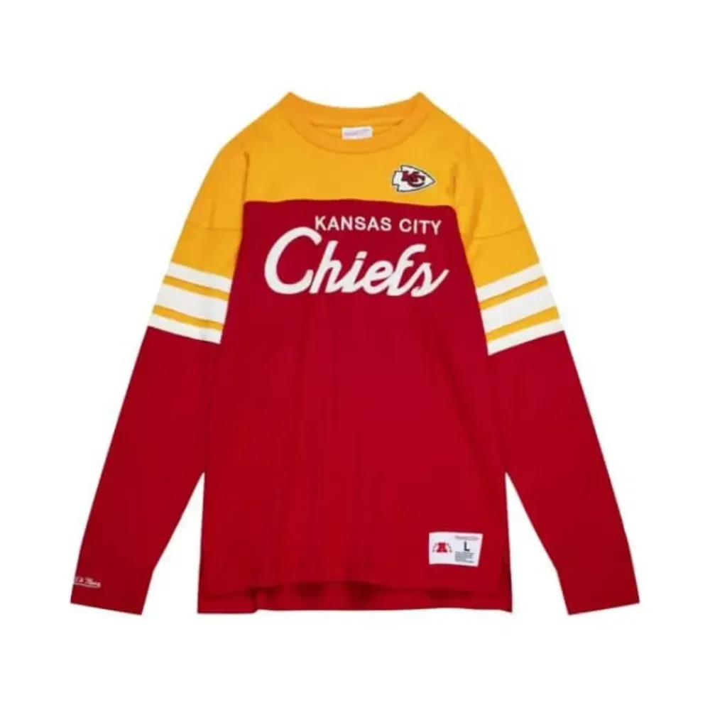 Apparel Mitchell & Ness T-Shirts & Tops-Special Script Long Sleeve Kansas City Chiefs