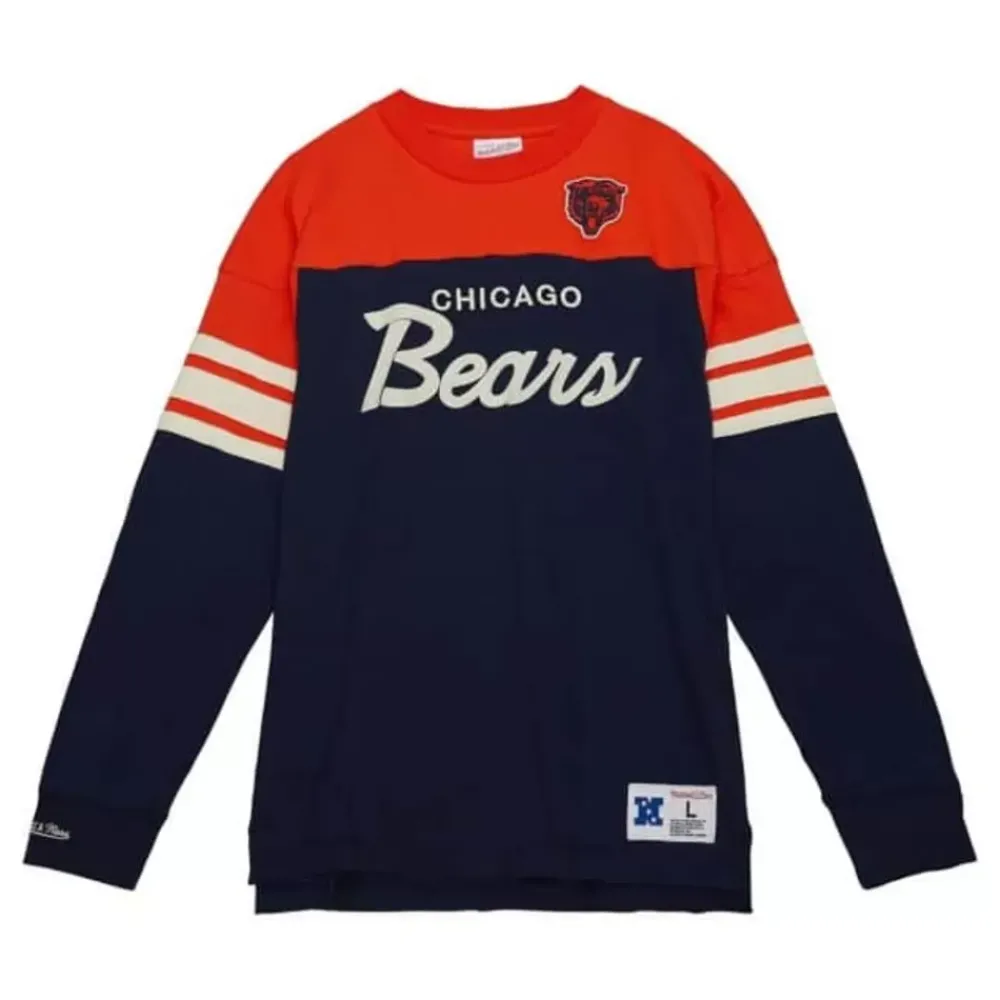 Apparel Mitchell & Ness T-Shirts & Tops-Special Script Long Sleeve Chicago Bears